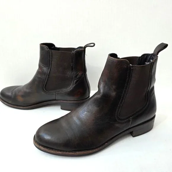 Thursday Boot Co Womens 9 Brown Duchess Chelsea Black Coffee Patina Boho Western - Picture 6 of 12